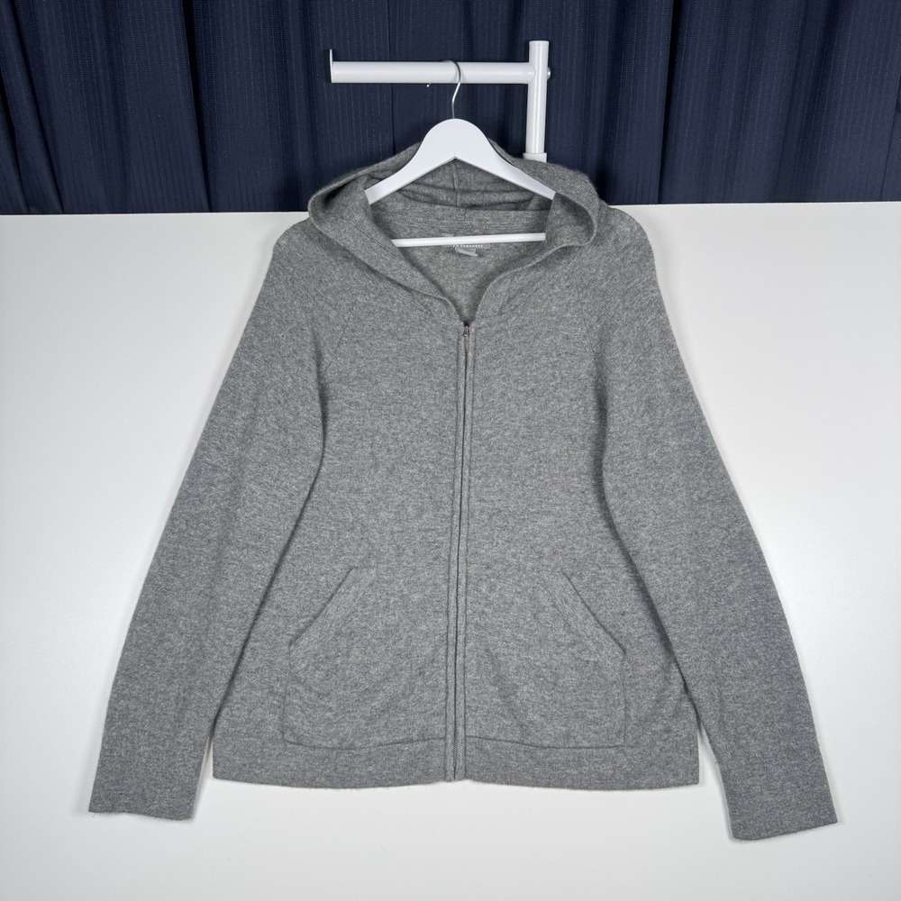 Grayson & Dunn Cashmere Hoodie Full Zip Gray - Women's Medium - Clean - Read